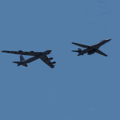 B-1, B-52 Fly Over